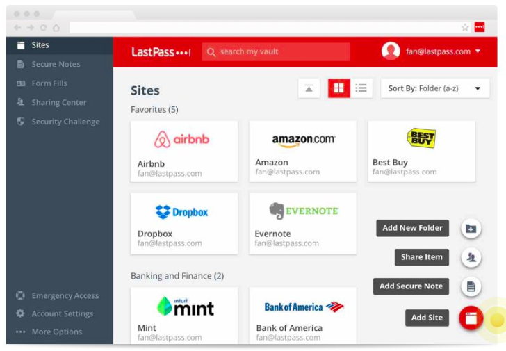 image lastpass coffre fort